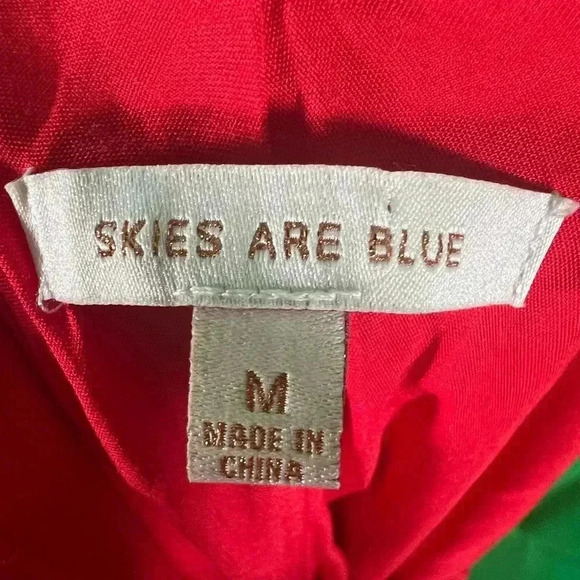 Skies Are Blue Cherry Red Sleeveless Women's Maxi Dress Size Medium - Picture 7 of 8